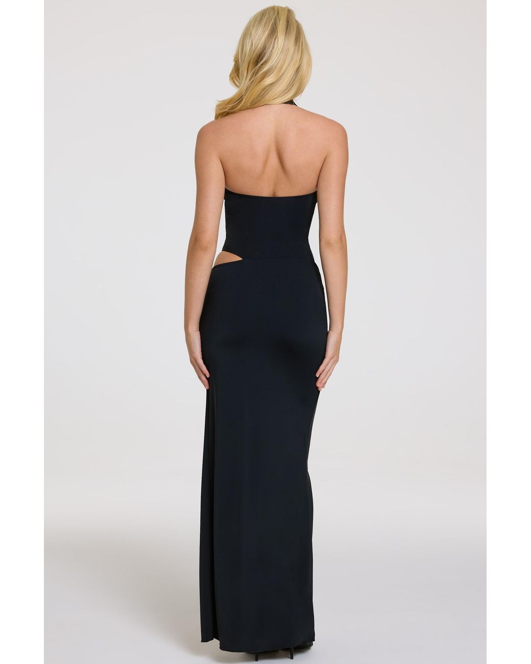 Oh Polly Black Halterneck Maxi Dress