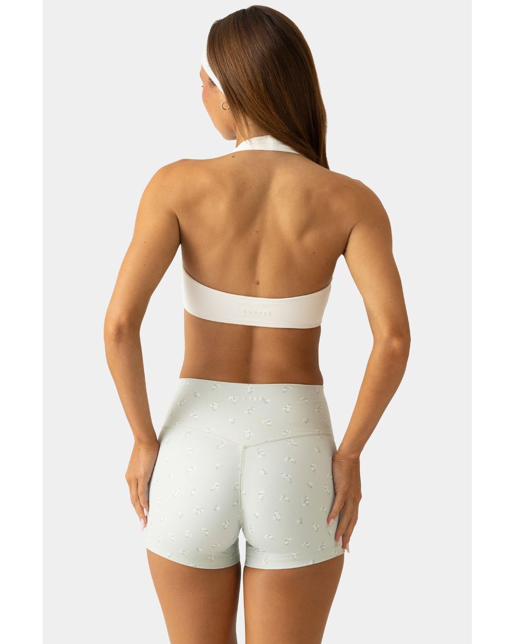 BO+TEE Green Soft Active Mini Shorts