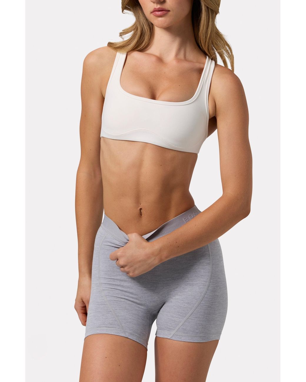 BO+TEE White Soft Active Sports Bra
