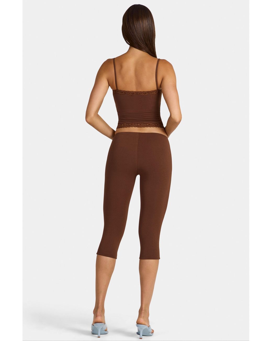 Oh Polly Brown Modal Capri Leggings