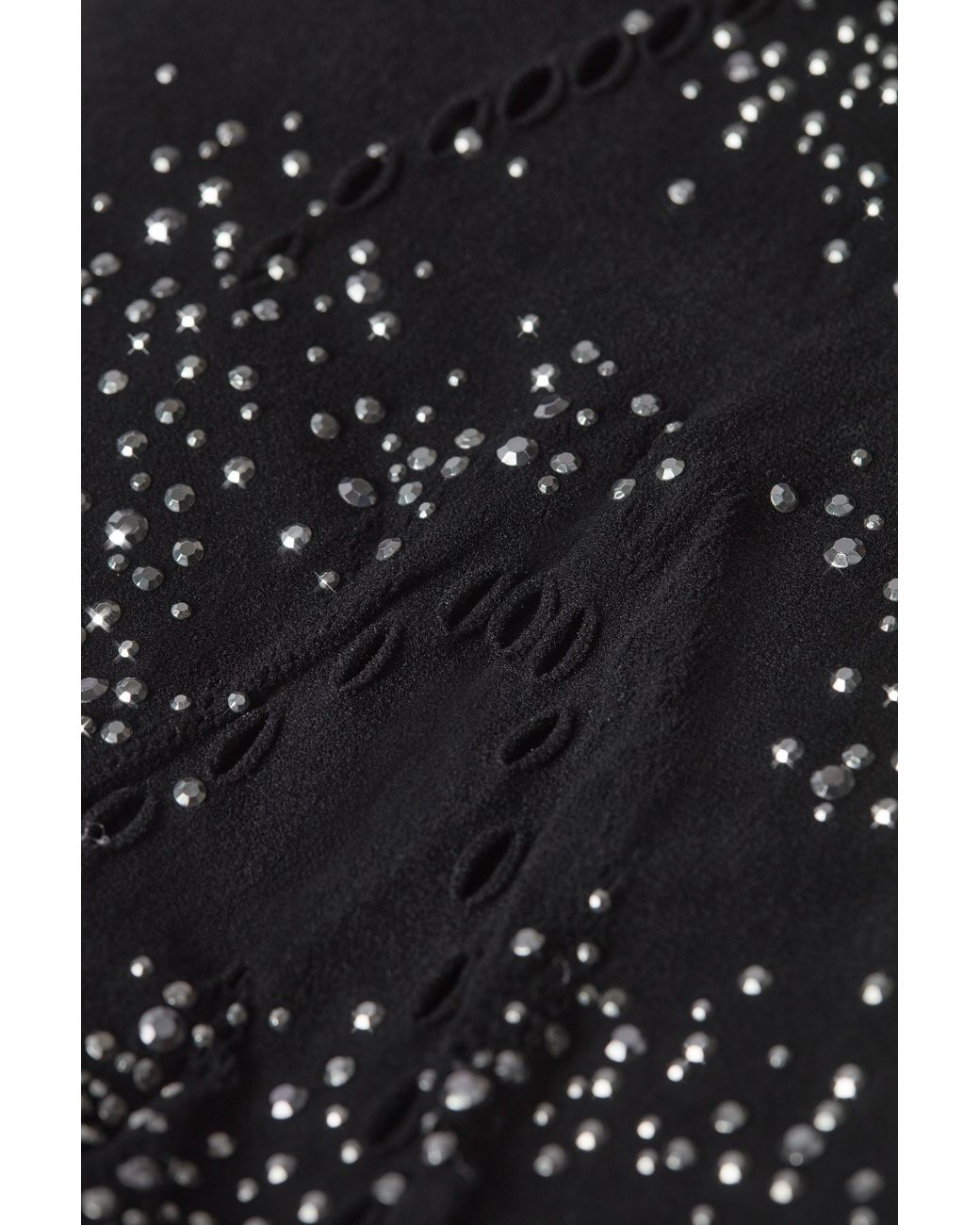 Oh Polly Black Embellished Mid-Rise Flared Trousers