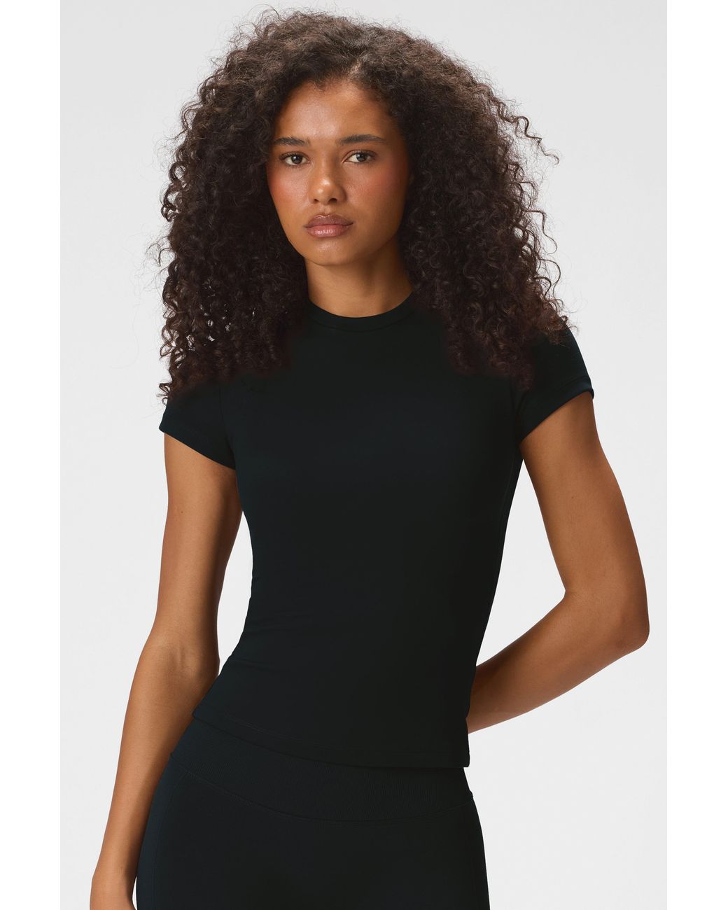 BO+TEE Black Soft Active Short Sleeve Top
