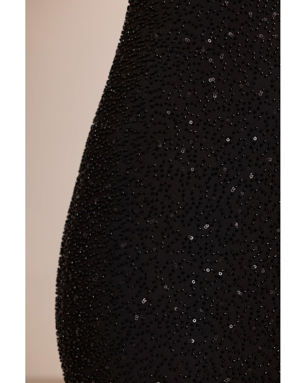 Oh Polly Black Embellished Plunge Neck Mini Dress