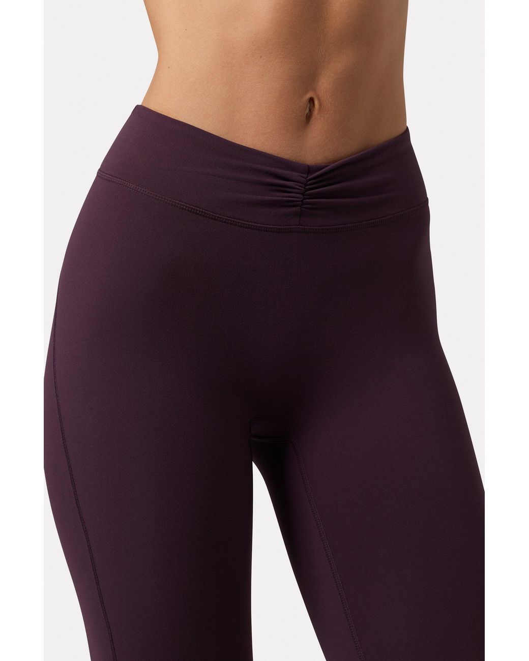 BO+TEE Purple Soft Active Ruched Leggings
