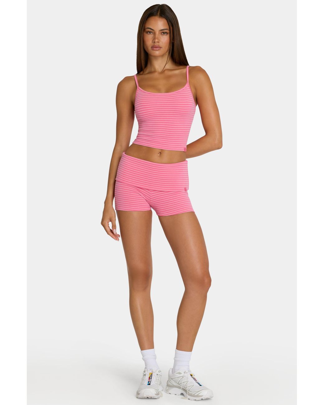BO+TEE Pink Brushed Jersey Tank Top