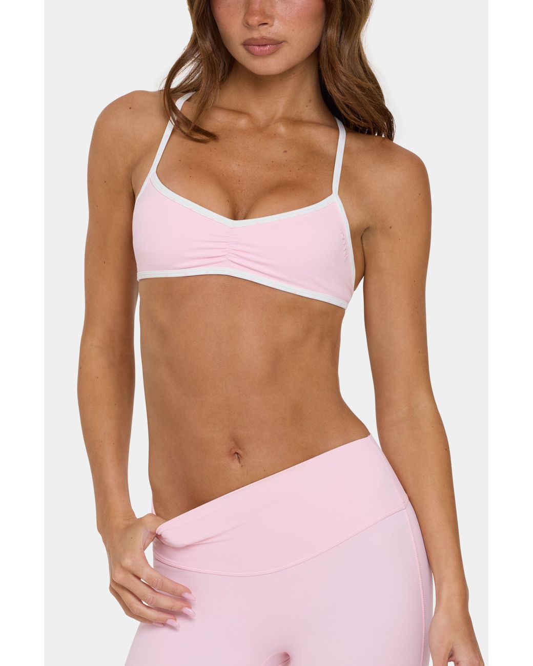 BO+TEE Pink Soft Active Low-Impact Sports Bra