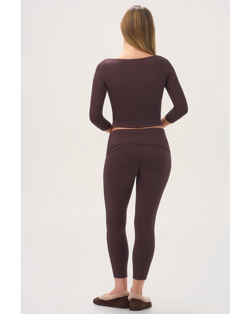 BO+TEE Brown Buttercloud 7/8 Leggings