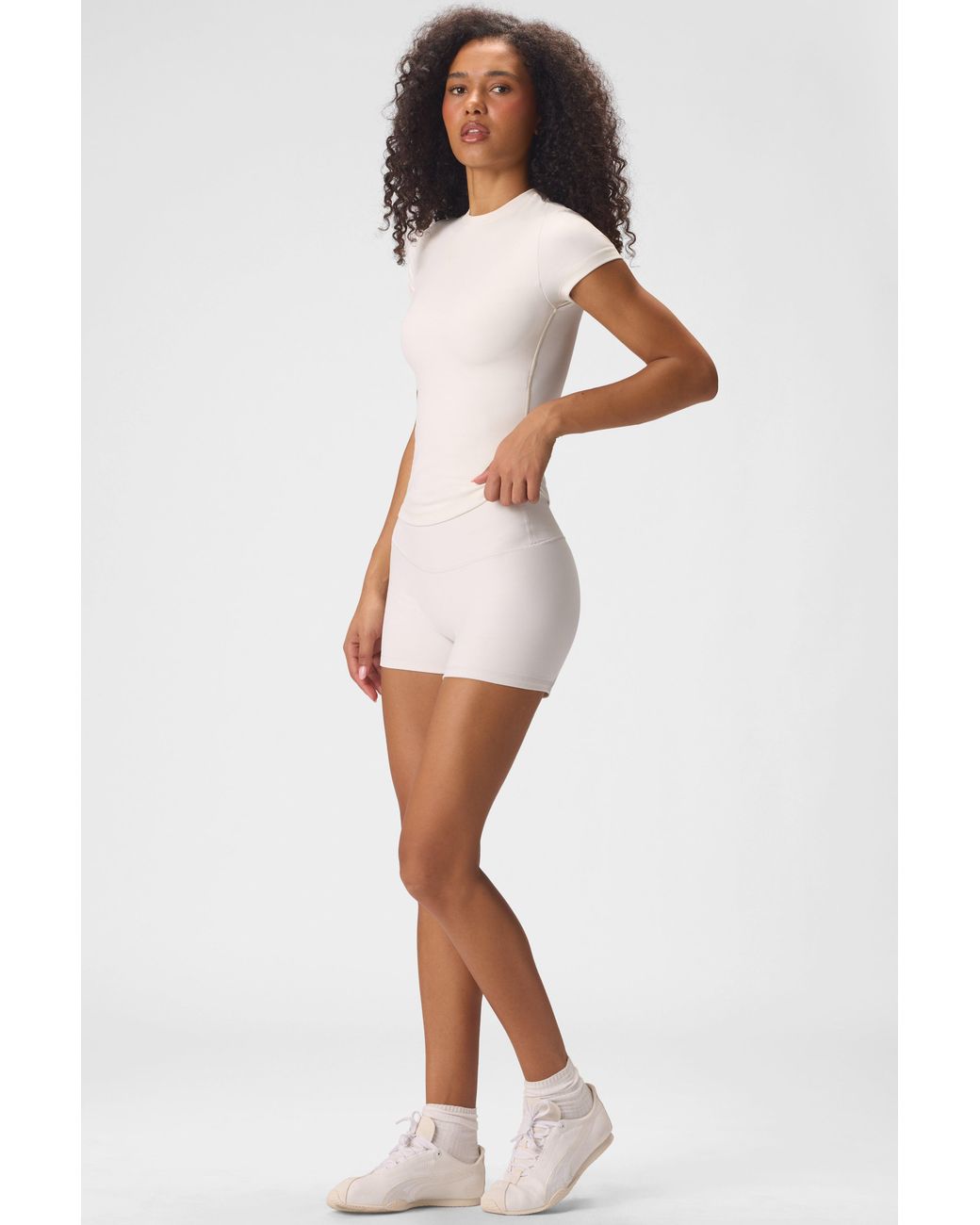 BO+TEE White Soft Active Short Sleeve Top