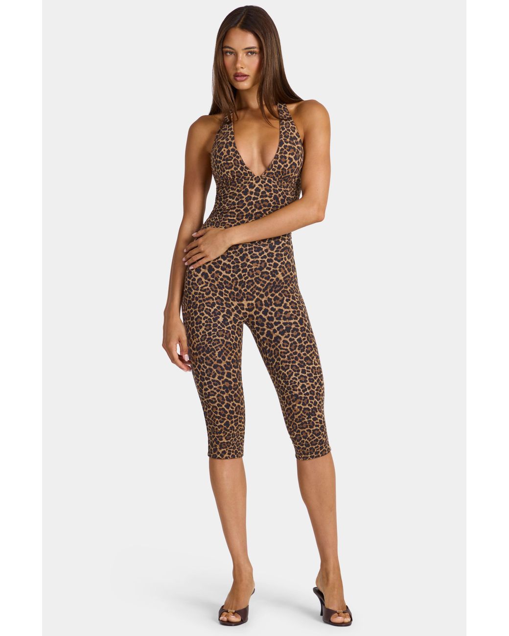 Oh Polly Multicolor Modal Capri Jumpsuit