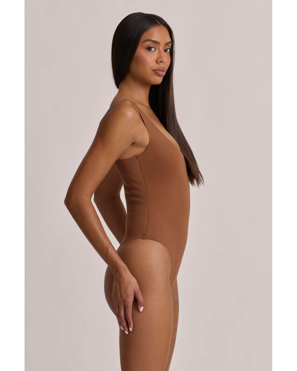 Oh Polly Natural Scoop-Neck Cheeky Bodysuit