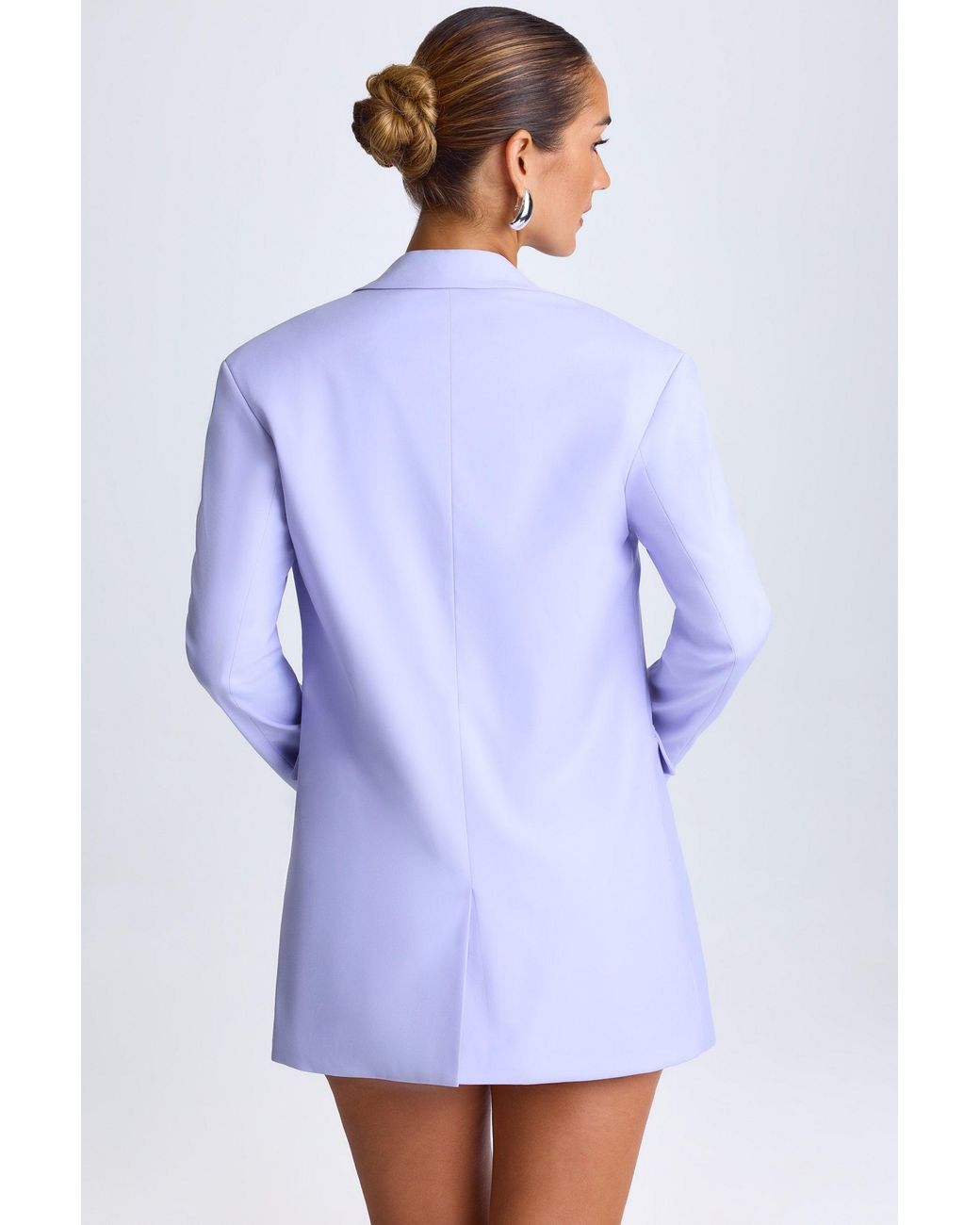 Oh Polly Purple Oversized Single-Breasted Blazer
