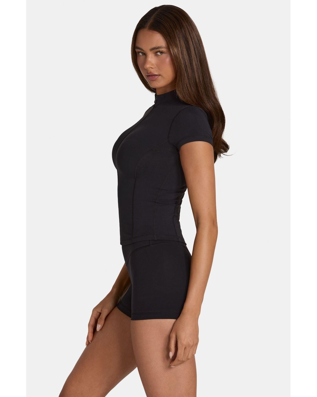 BO+TEE Black Soft Active Zip-Up Top