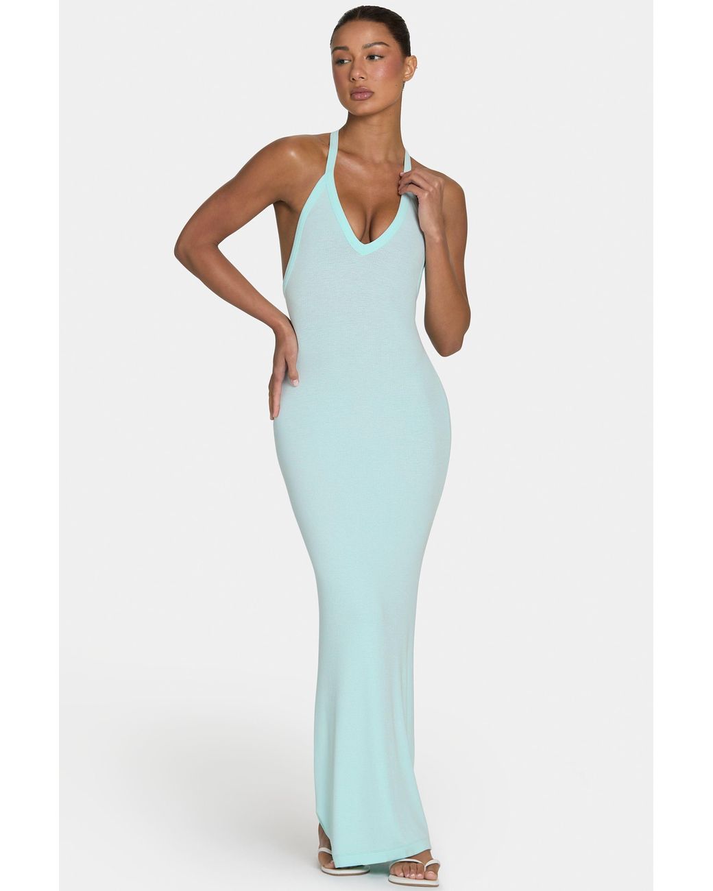 BO+TEE Green Buttercloud Maxi Dress
