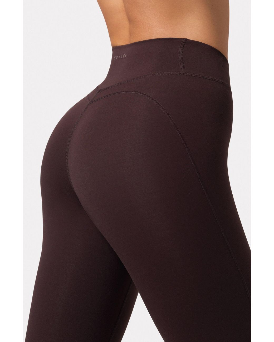 BO+TEE Brown Soft Active Ruched Leggings