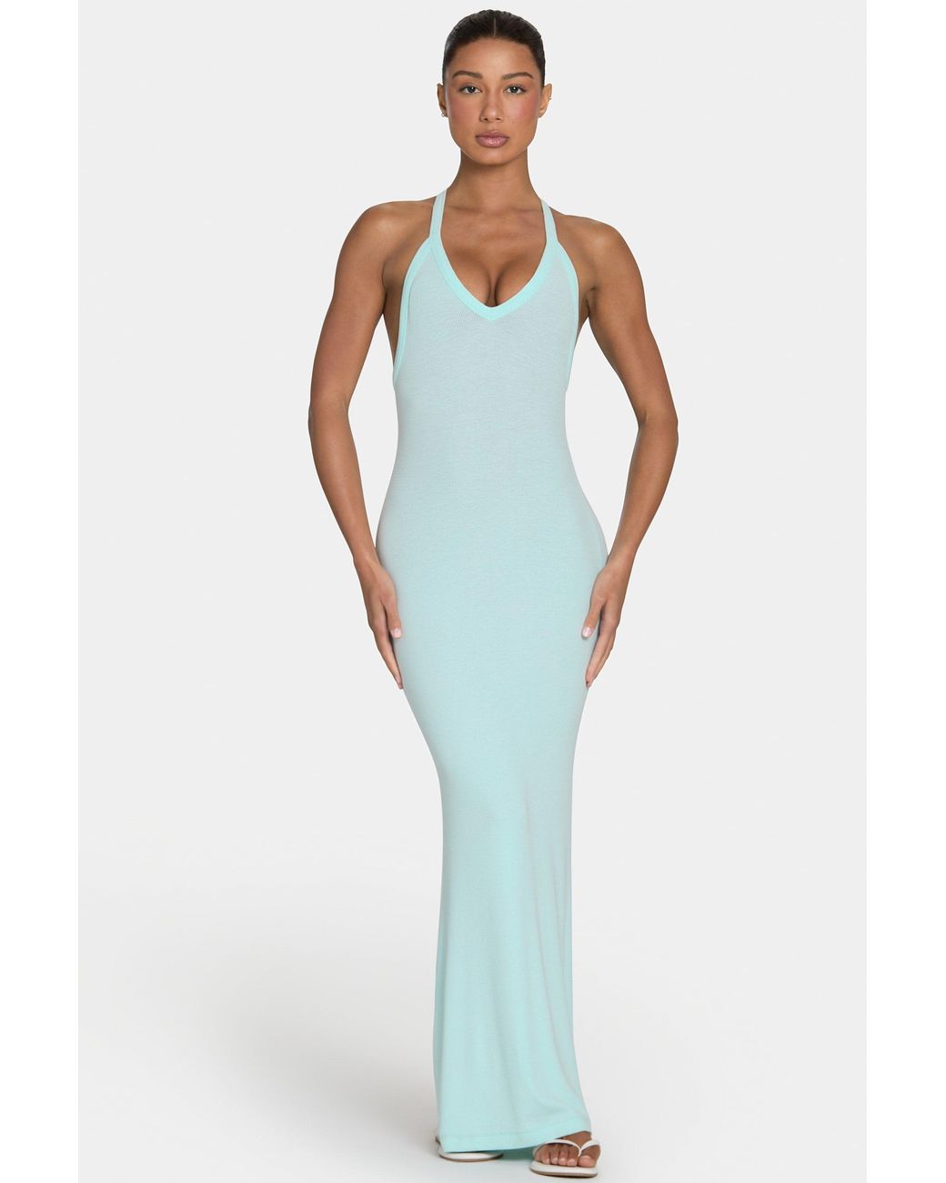 BO+TEE Green Buttercloud Maxi Dress