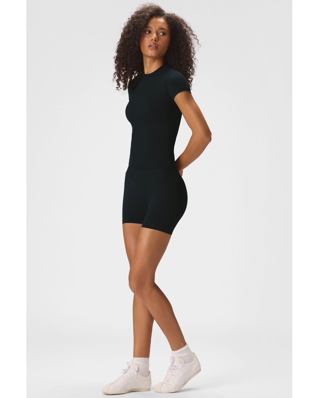 BO+TEE Black Soft Active Short Sleeve Top