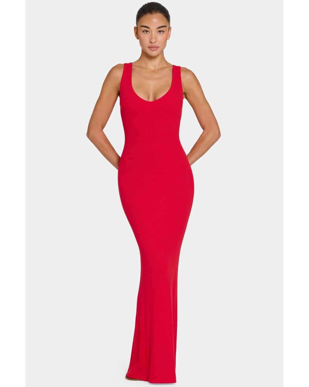 BO+TEE Red Buttercloud Maxi Dress