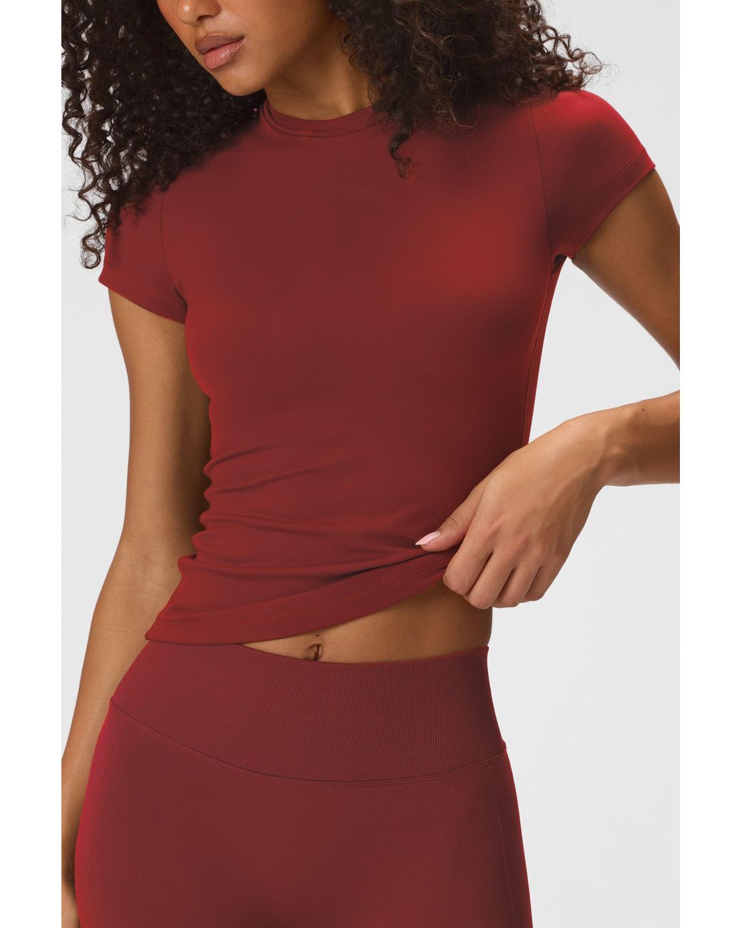 BO+TEE Red Soft Active Short Sleeve Top