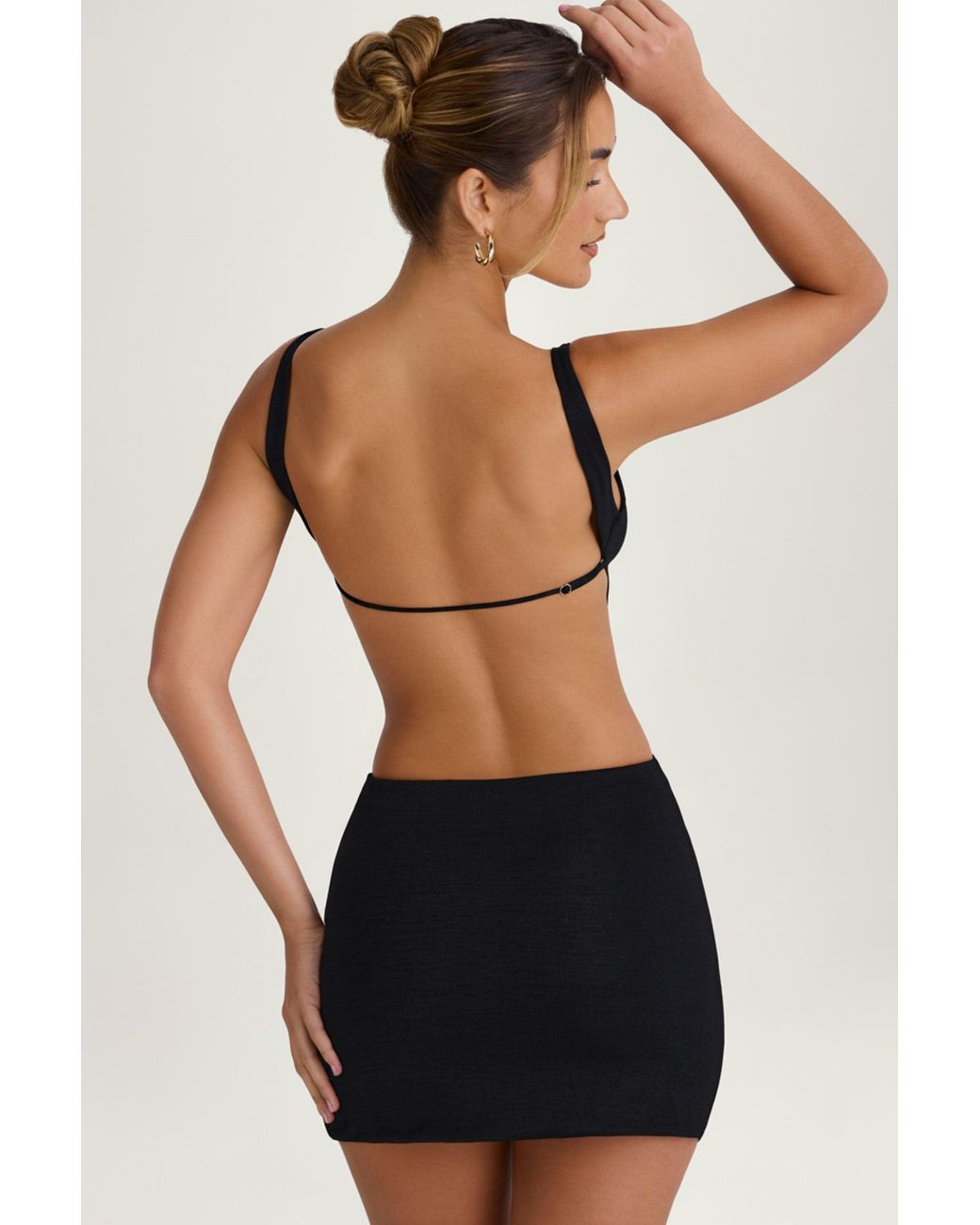 Oh Polly Black Cut-Out A-Line Mini Dress