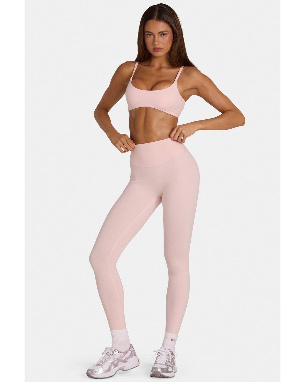 BO+TEE Pink Soft Active Full-Length Leggings