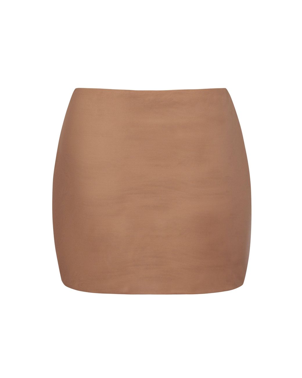 Oh Polly Brown Soft Mesh Low-Rise Micro Mini Slip Skirt