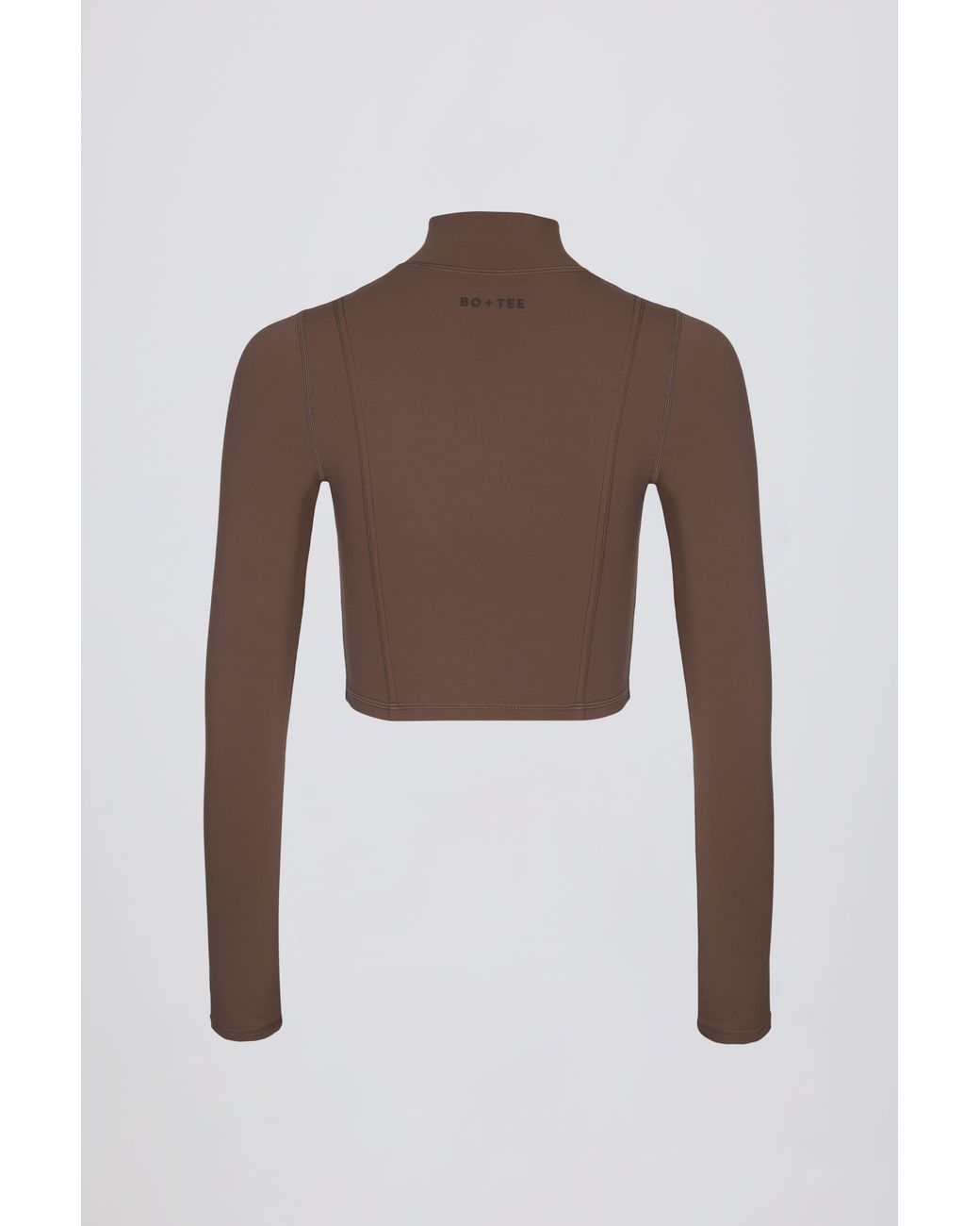 BO+TEE Brown Soft Active Zip-Up Cropped Jacket