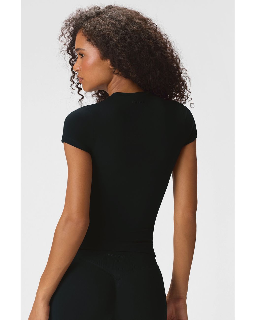 BO+TEE Black Soft Active Short Sleeve Top