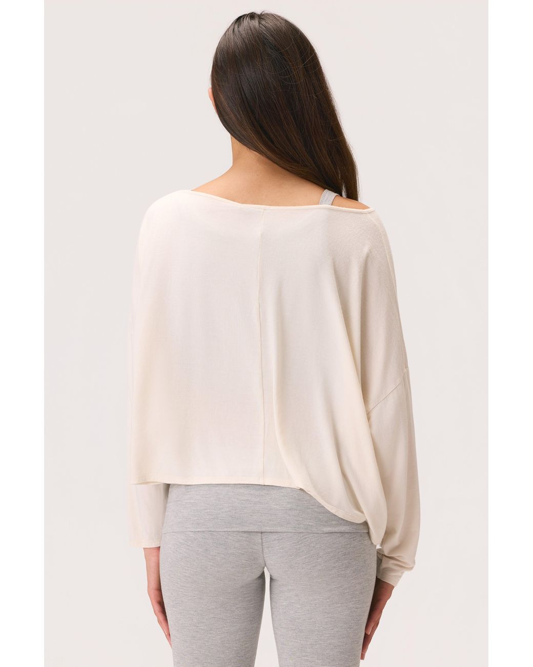 BO+TEE White Buttercloud Slouchy Off-Shoulder Top