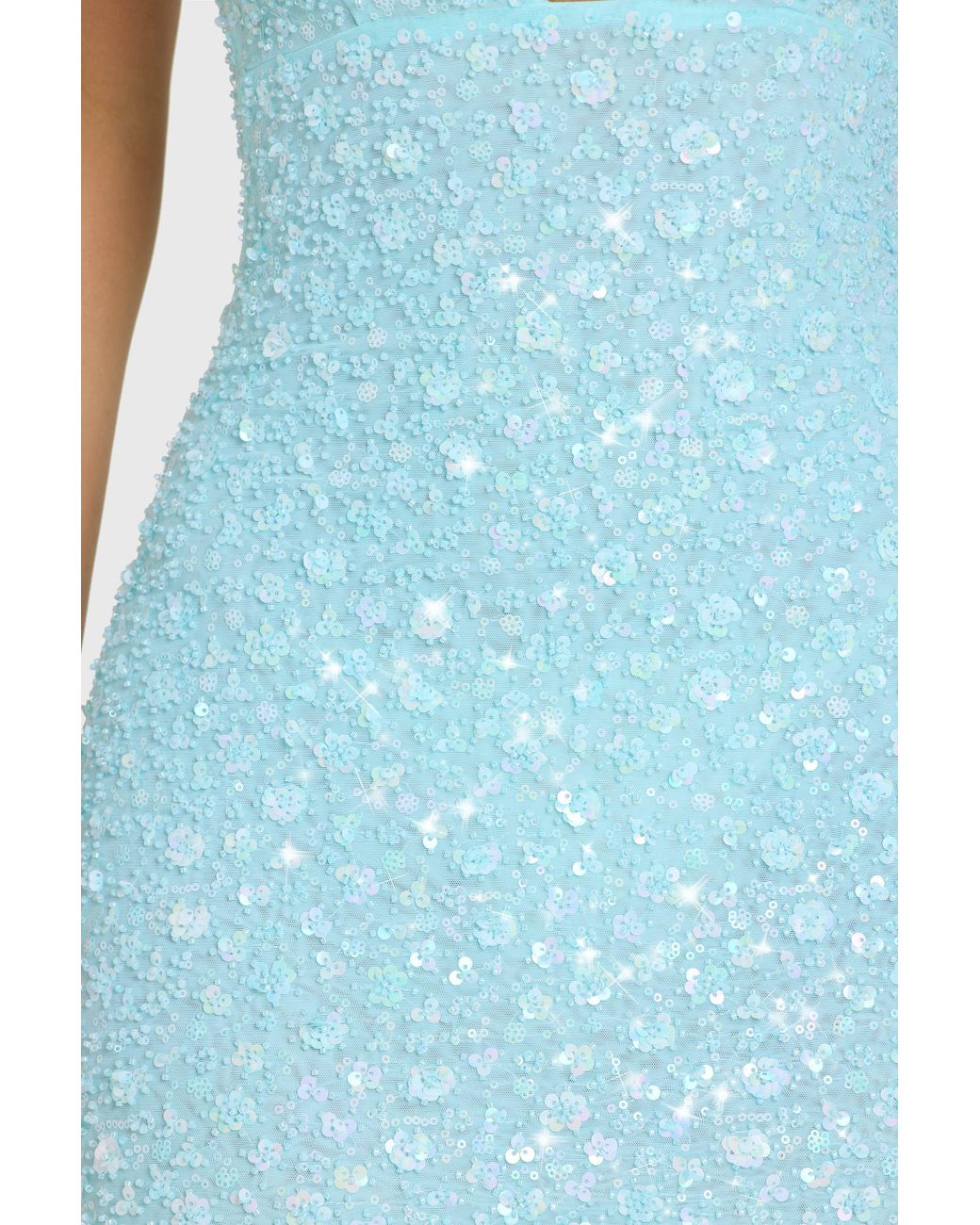 Oh Polly Blue Embellished Mini Dress