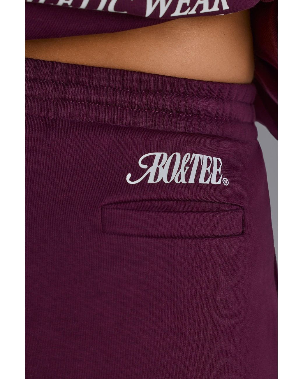 BO+TEE Purple Soft Cotton Jersey Relaxed Mid-Rise Joggers