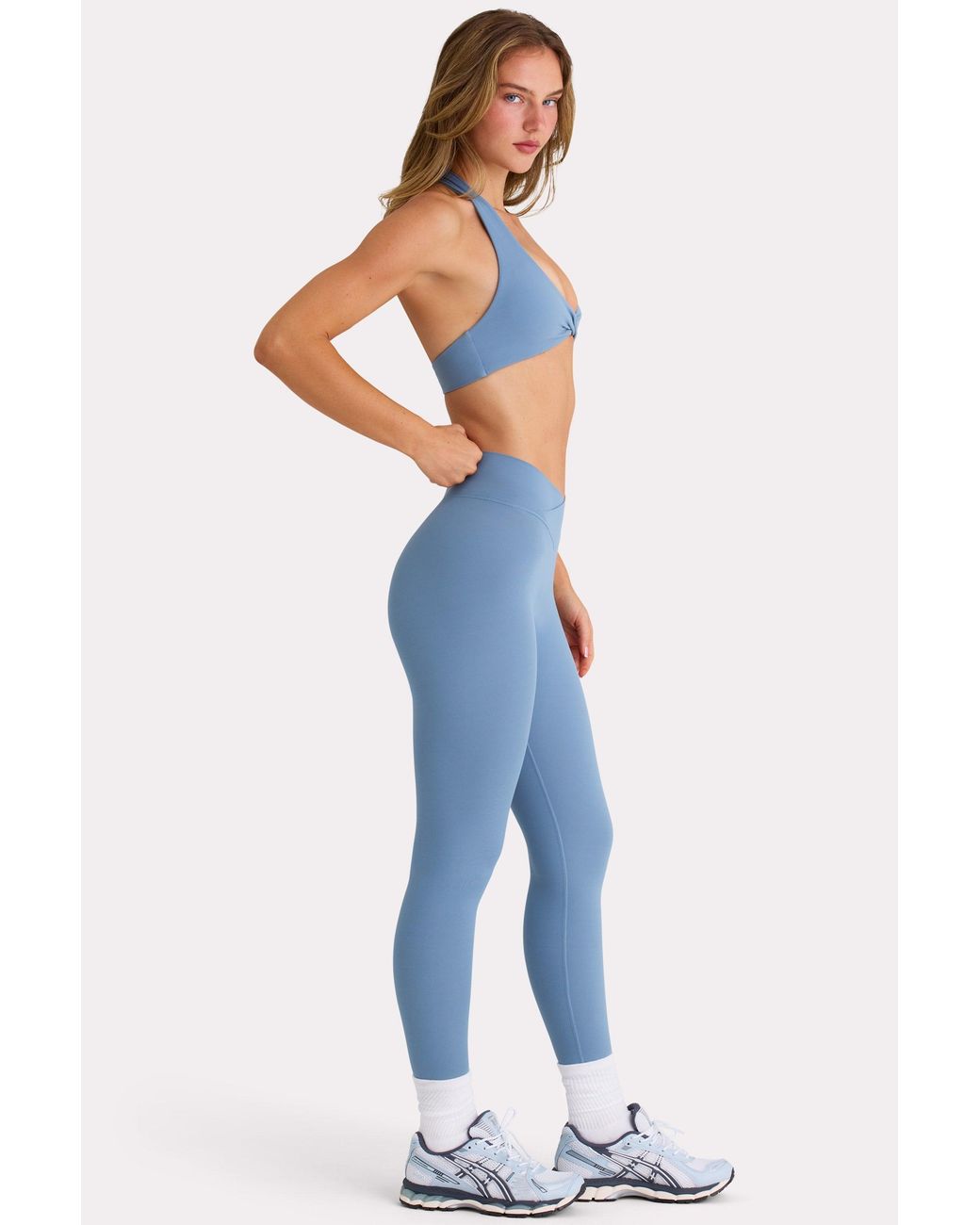 BO+TEE Blue Soft Active Leggings