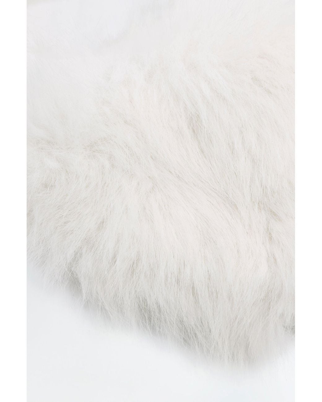 Oh Polly White Faux Fur Triangle Bralette