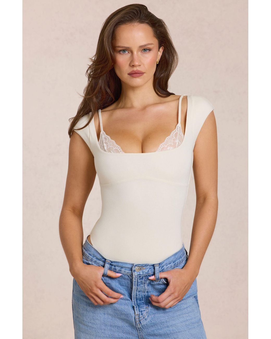 Oh Polly White Modal Bodysuit