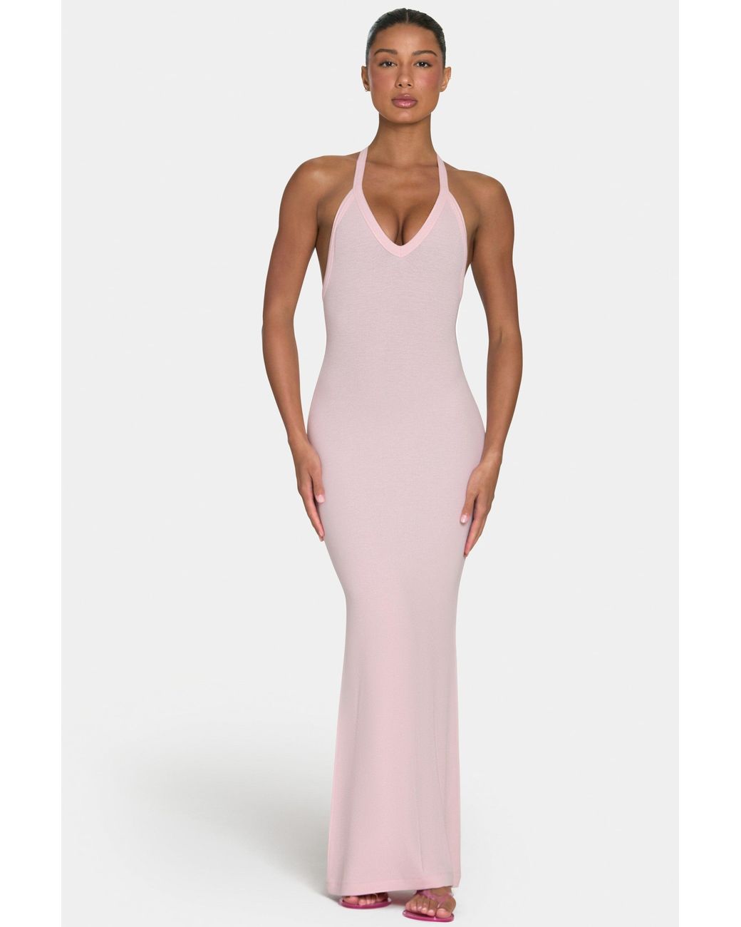 BO+TEE Pink Buttercloud Maxi Dress
