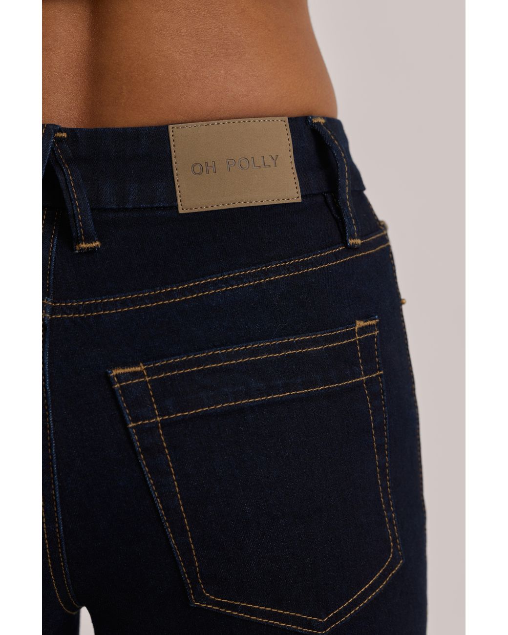 Oh Polly Blue High-Rise Cropped Skinny Jeans