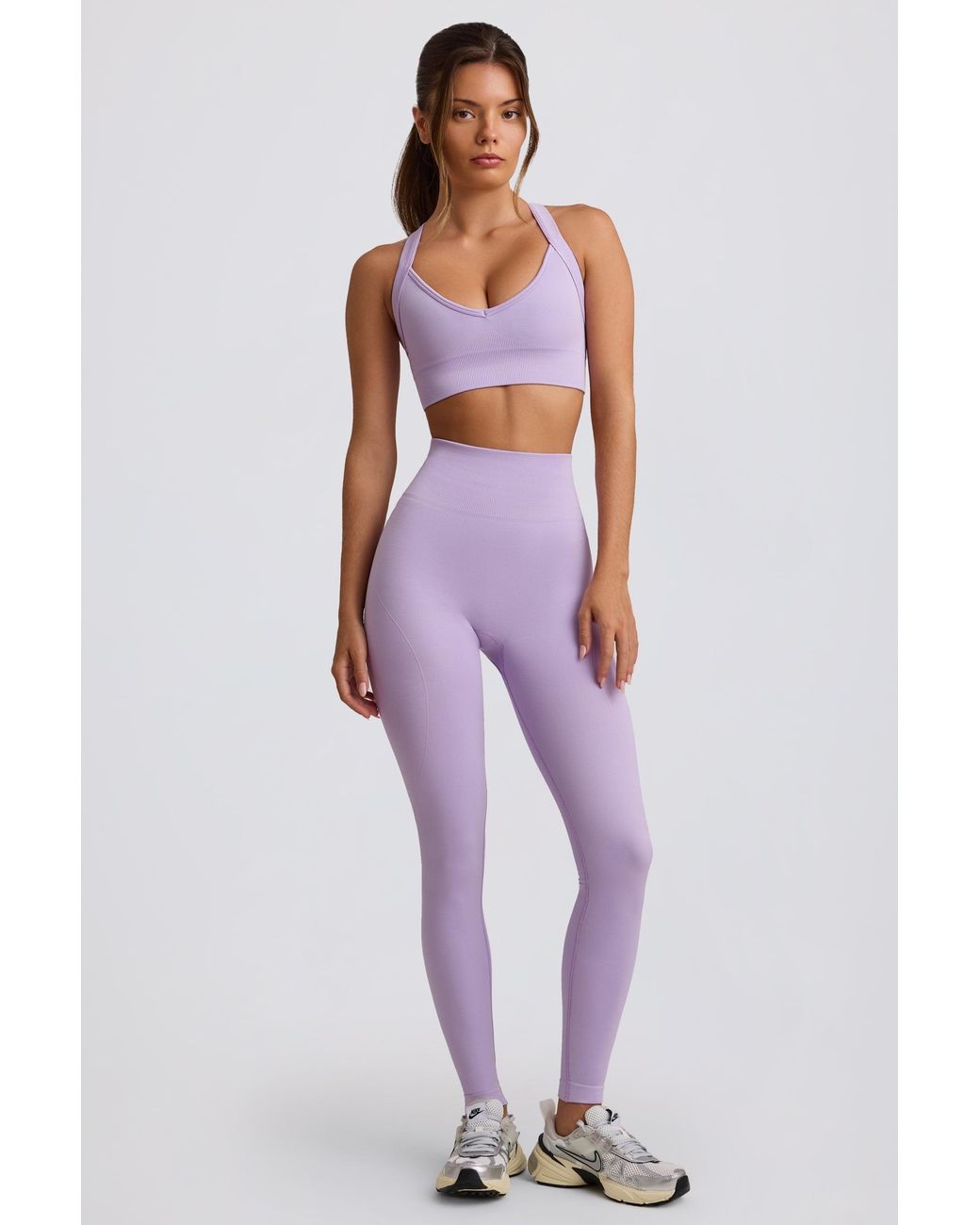 BO+TEE Purple Super Sculpt Seamless High-Waist Leggings