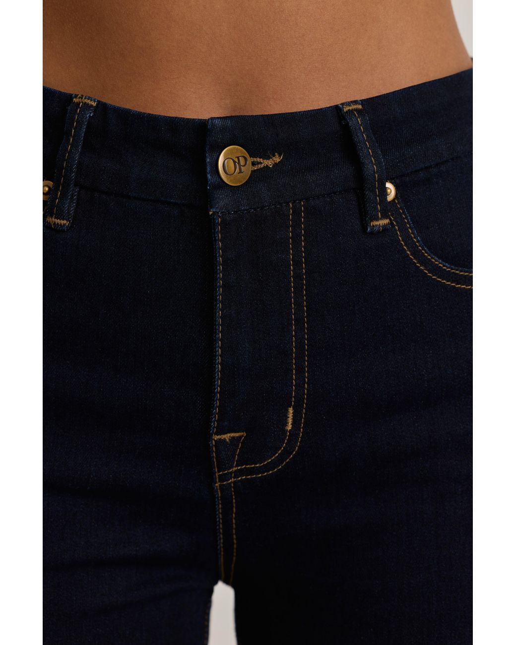 Oh Polly Blue High-Rise Flared Jeans