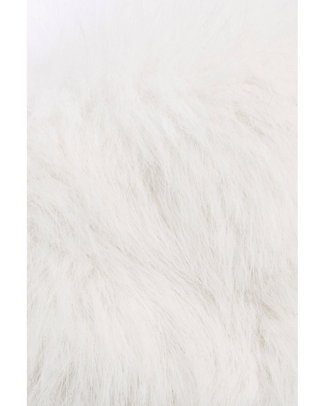 Oh Polly White Faux Fur Triangle Bralette
