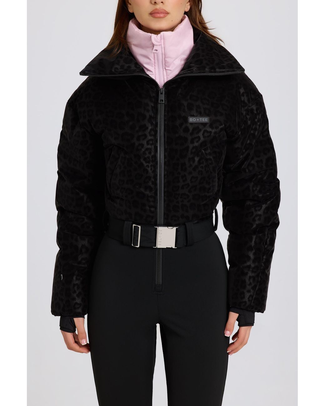 BO+TEE Black Waterproof Belted Layered Ski Suit