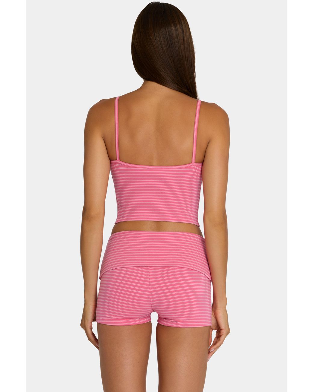 BO+TEE Pink Brushed Jersey Tank Top