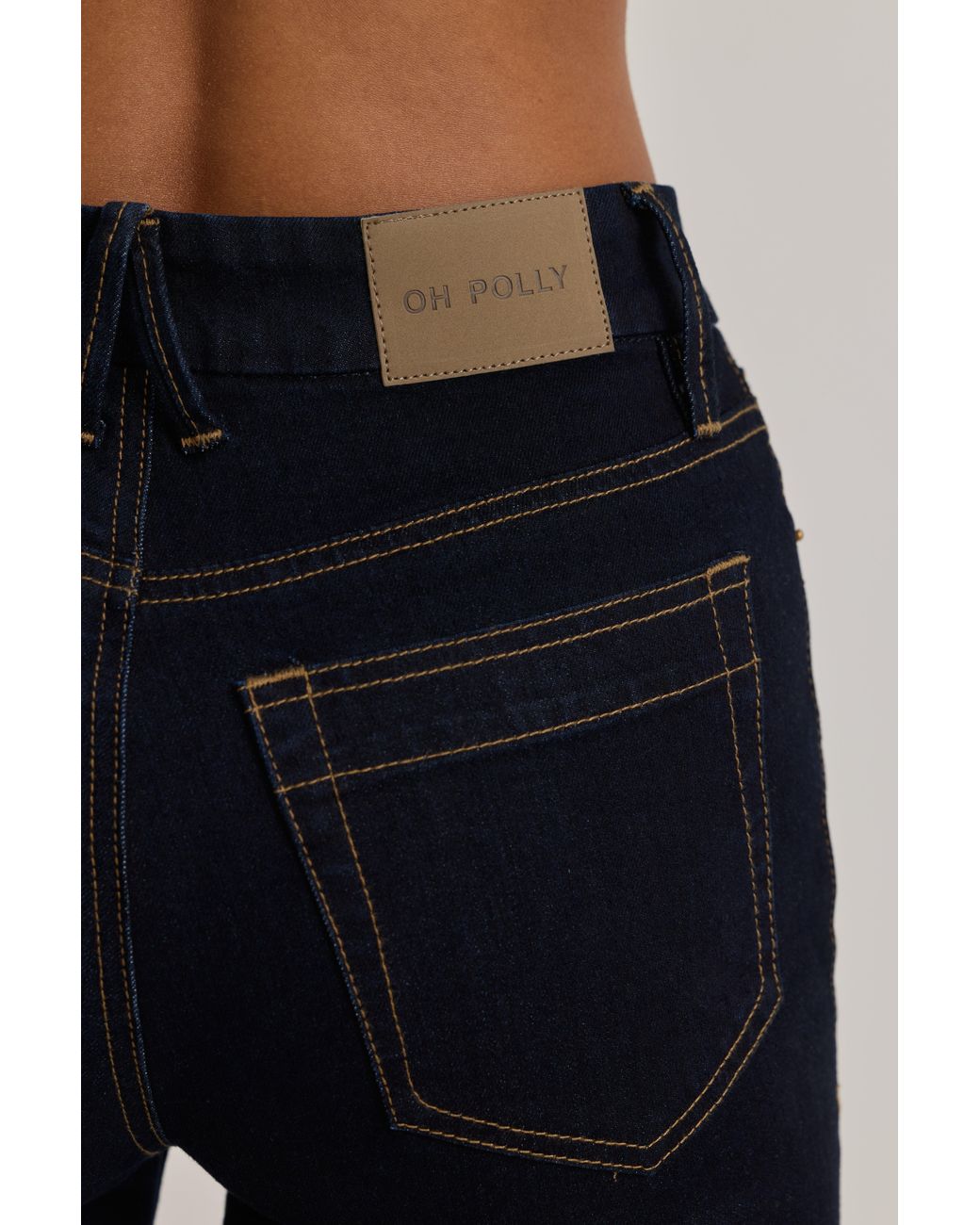 Oh Polly Blue High-Rise Flared Jeans