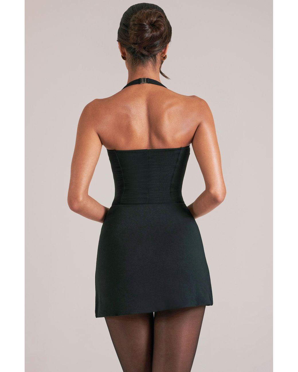 Oh Polly Black Longline Halterneck Top