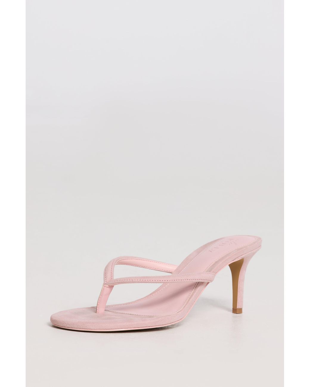 Oh Polly Pink Heeled Thong Sandals