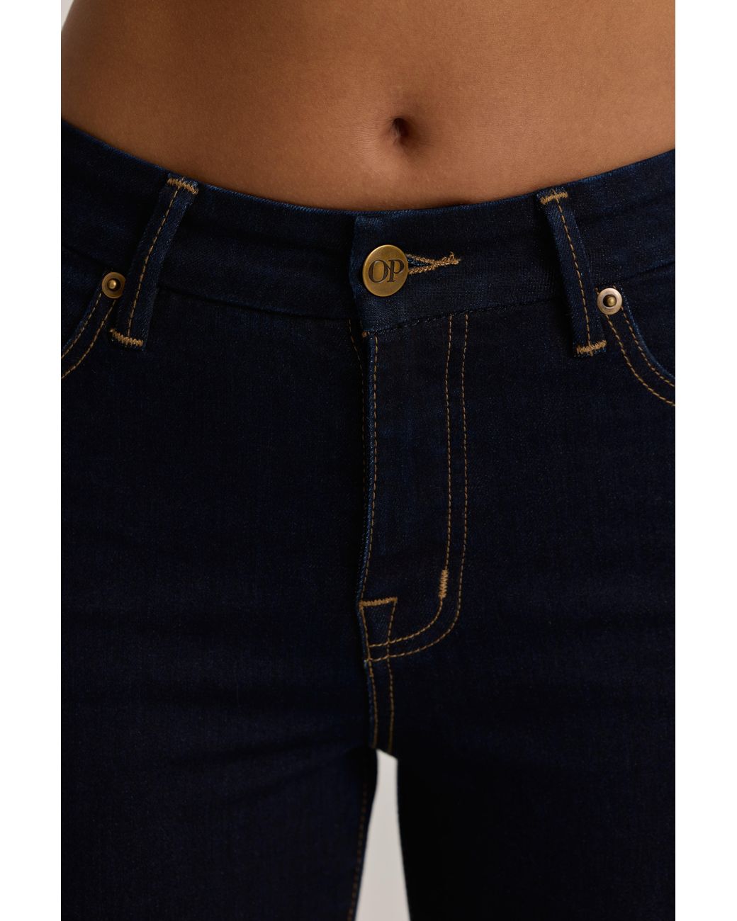 Oh Polly Blue High-Rise Cropped Skinny Jeans