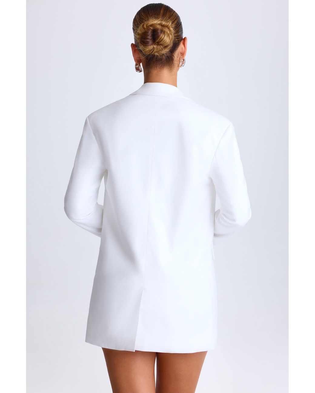 Oh Polly White Oversized Single-Breasted Blazer