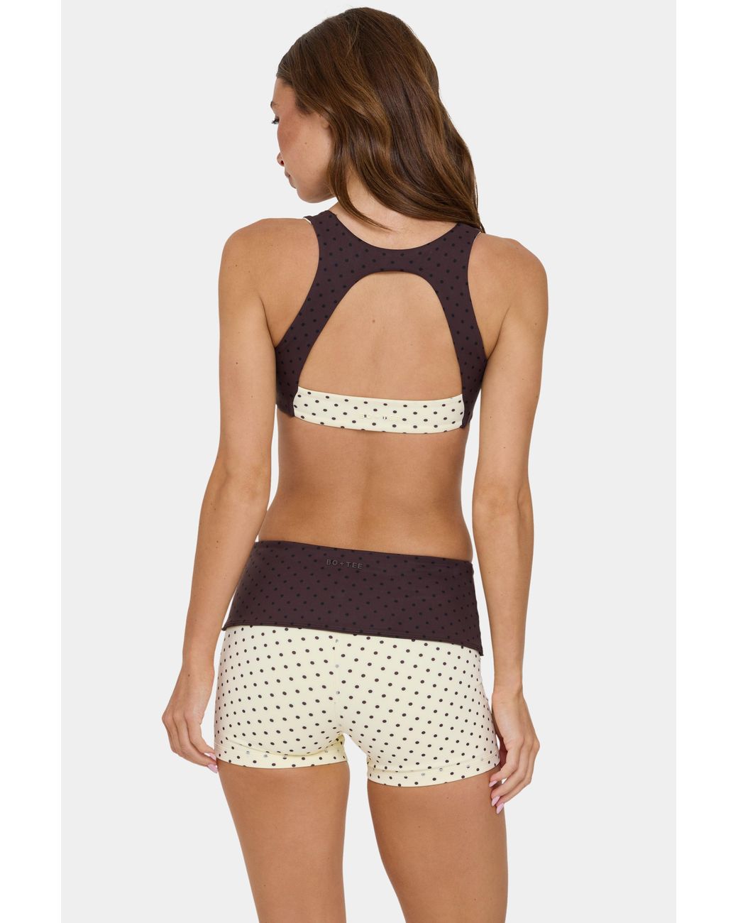 BO+TEE Yellow Soft Active Foldover Mini Shorts