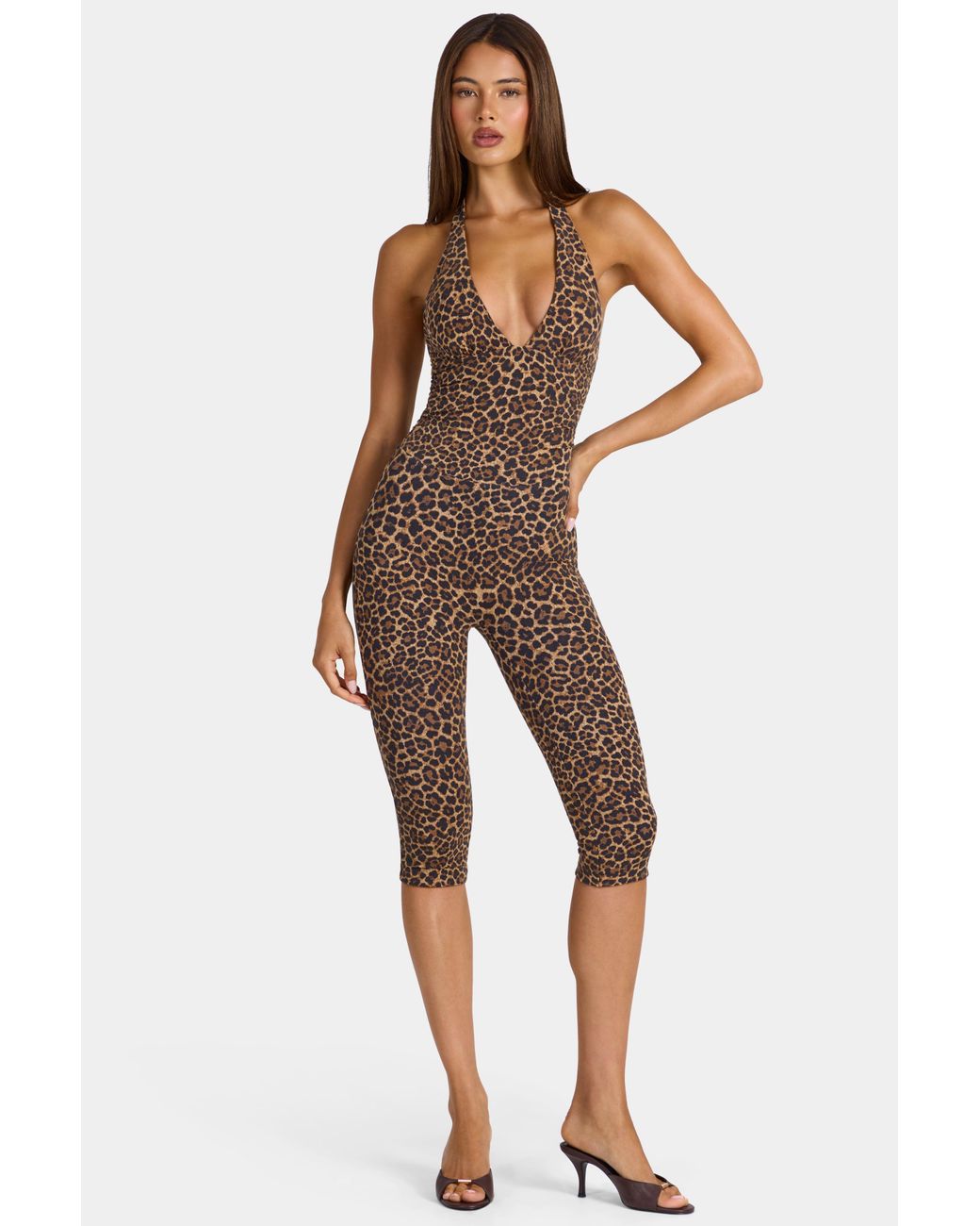 Oh Polly Multicolor Modal Capri Jumpsuit