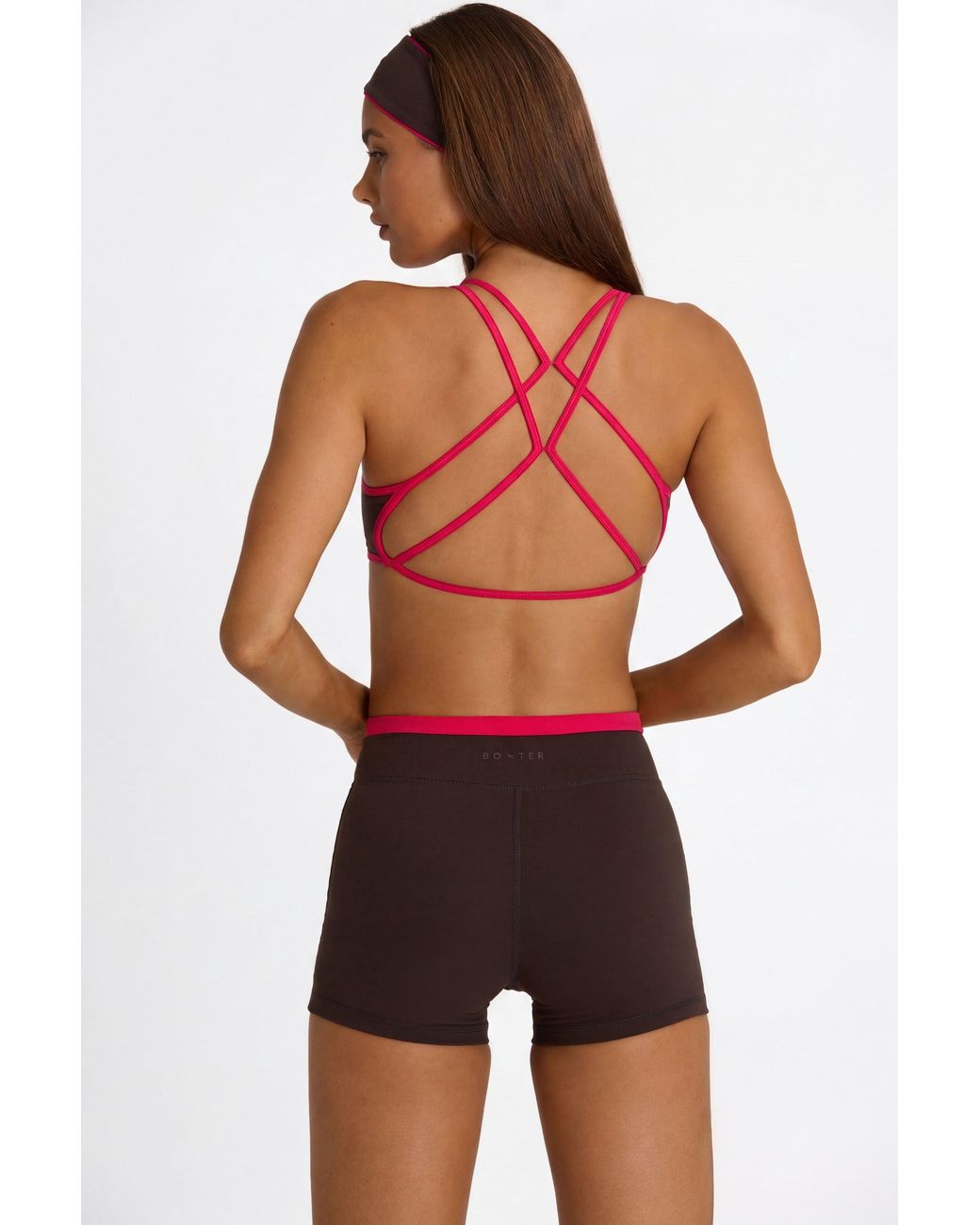 BO+TEE Brown Woven Track Shorts