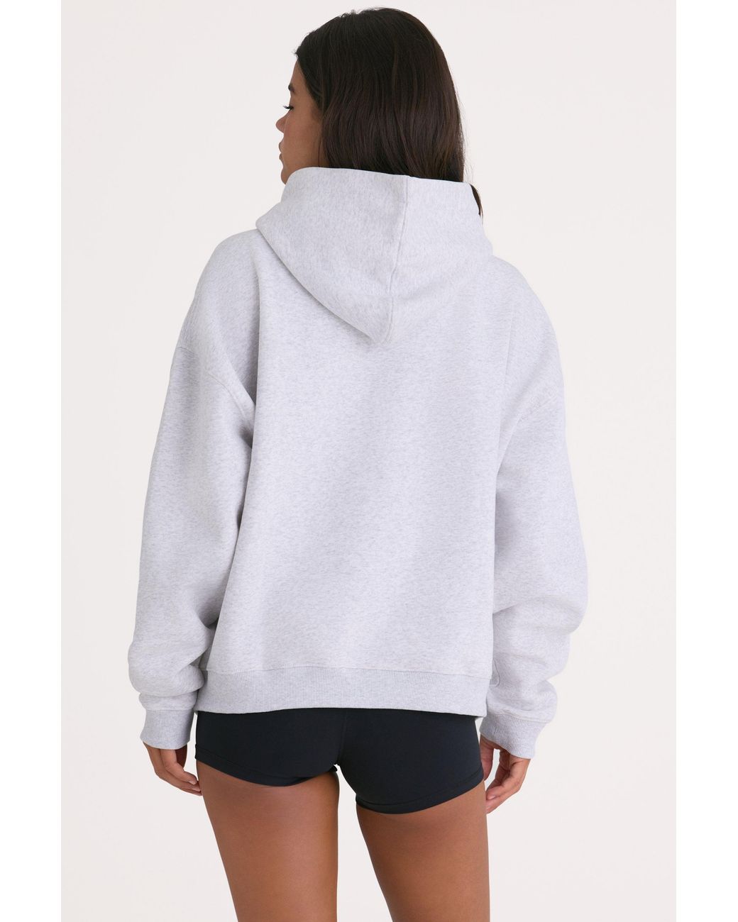 BO+TEE Gray Soft Cotton Jersey Oversized Hoodie