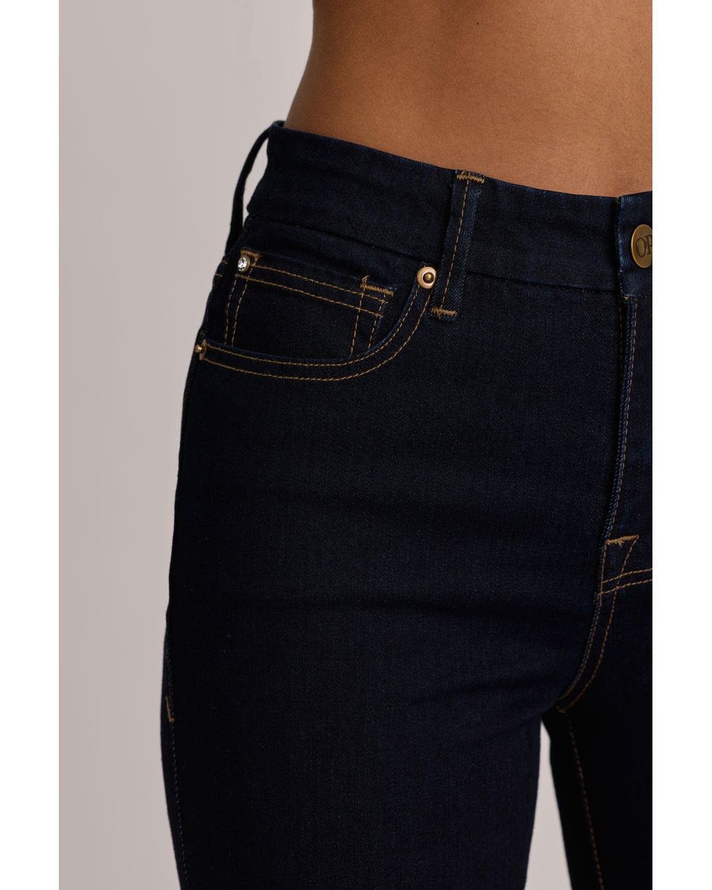 Oh Polly Blue High-Rise Flared Jeans